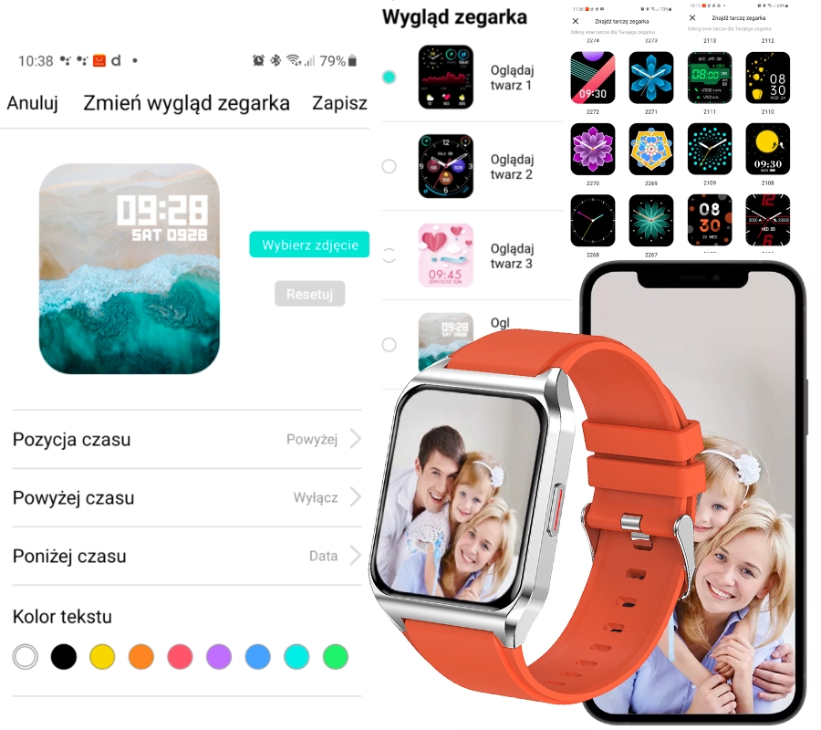 Smartwatch Damski RUBICON RNCE89 Gold Rose SMARUB163 - obrazek 9