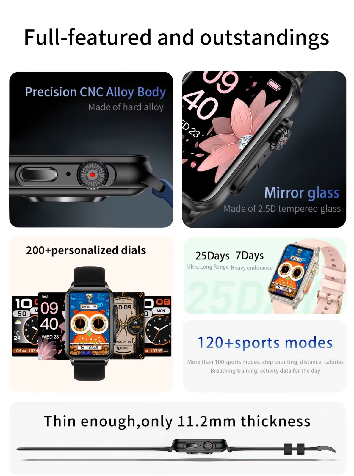 Smartwatch Damski RUBICON RNCF06 Black SMARUB222 - obrazek 9