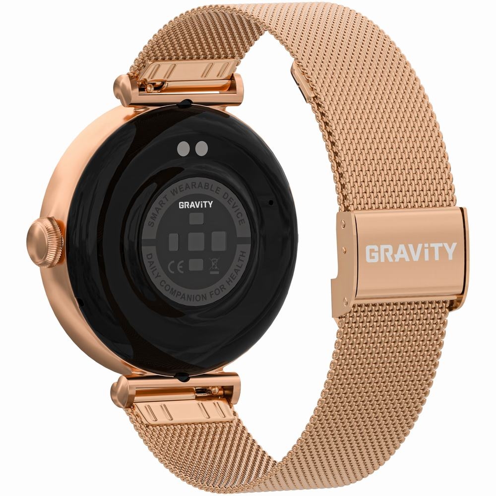 Smartwatch Gravity Różowe Złoto Różowy 2 Paski GT26-1