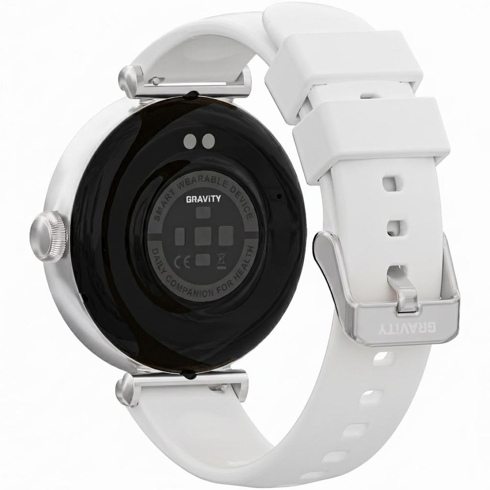 Smartwatch Gravity Srebrno Biały 2 Paski GT26-8