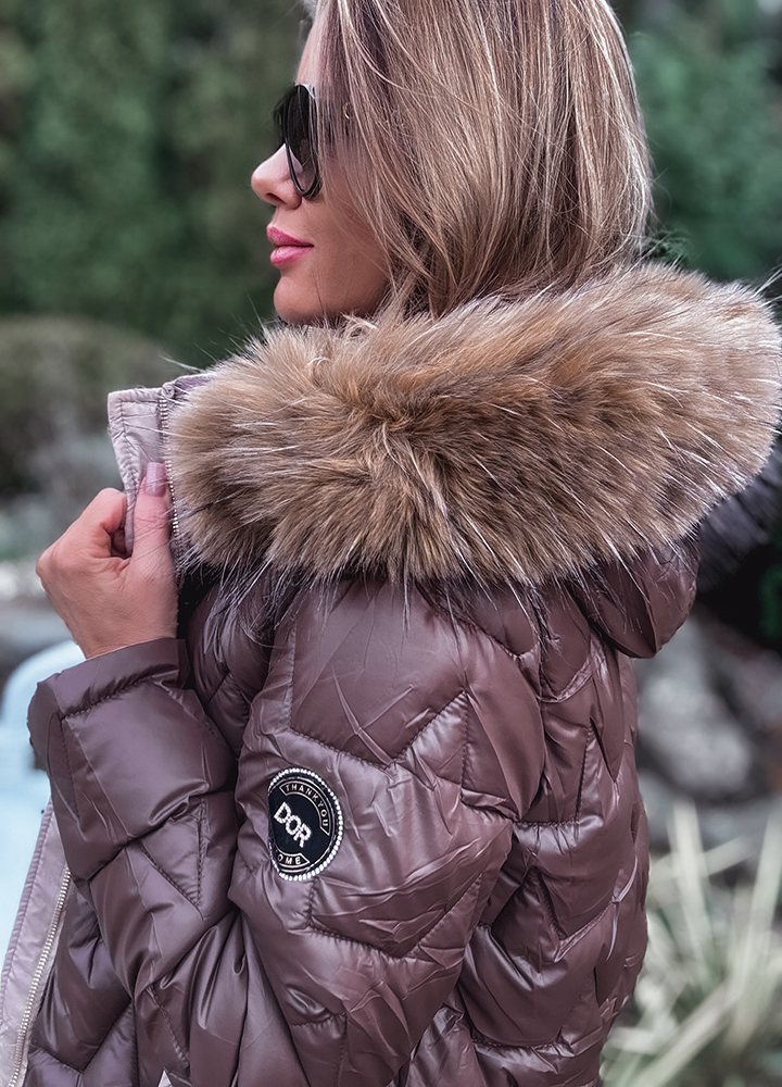 CZEKOLADOWA KURTKA Z FUTERKIEM - Зображення 5