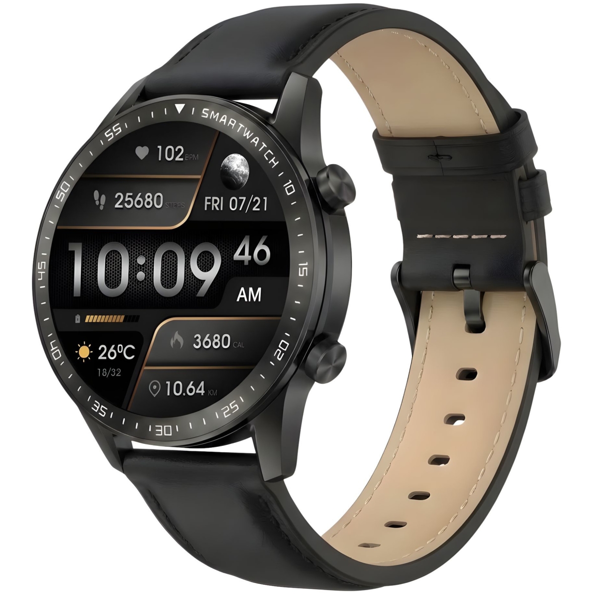 Smartwatch Gravity Czarny 2 Paski GT10-5 - obrazek 6