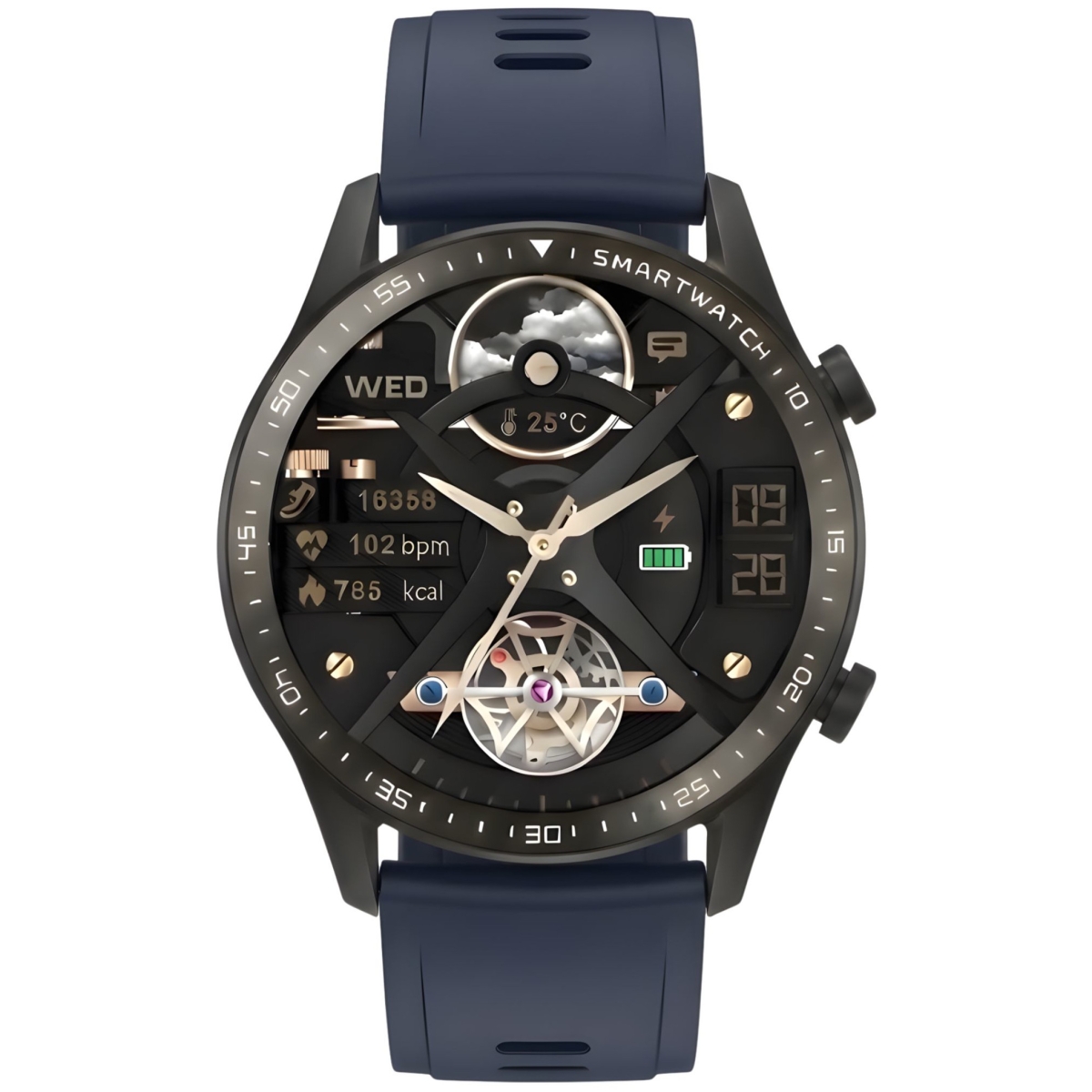 Smartwatch Gravity Czarny 2 Paski GT10-5 - obrazek 8