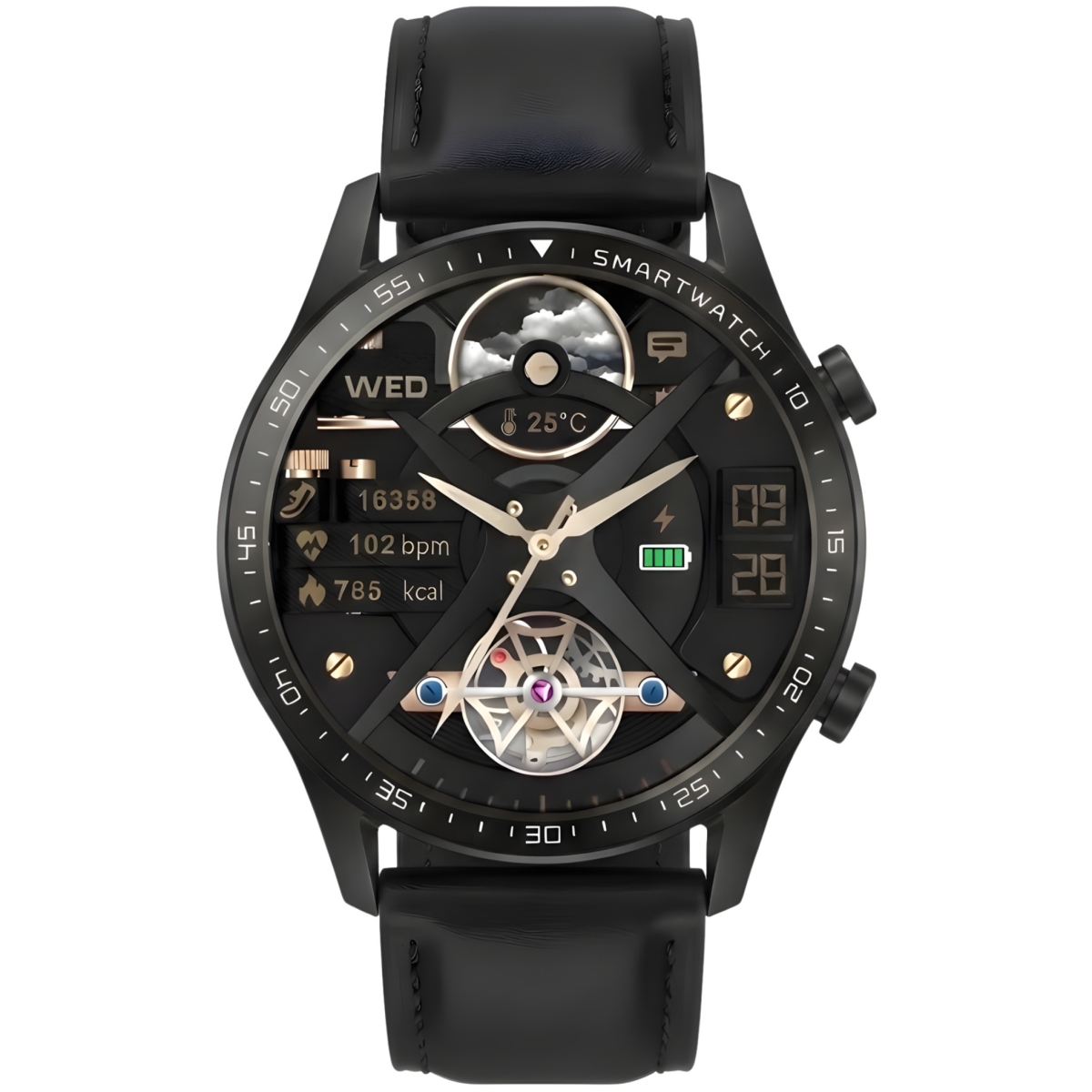 Smartwatch Gravity Czarny 2 Paski GT10-5 - obrazek 9