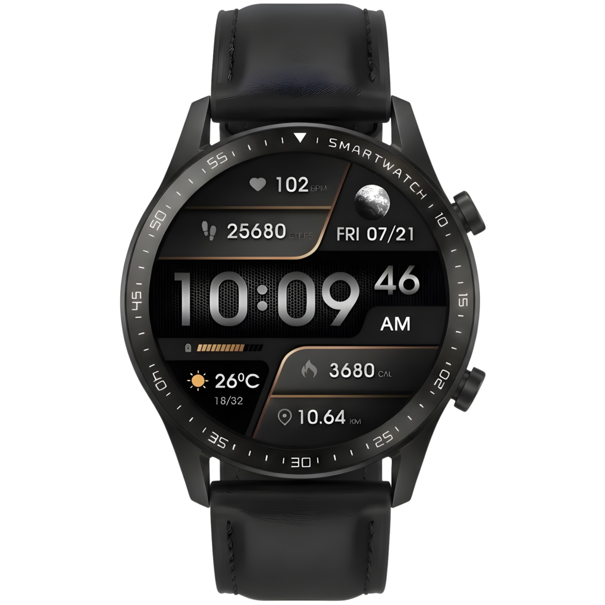Smartwatch Gravity Czarny 2 Paski GT10-5 - obrazek 11