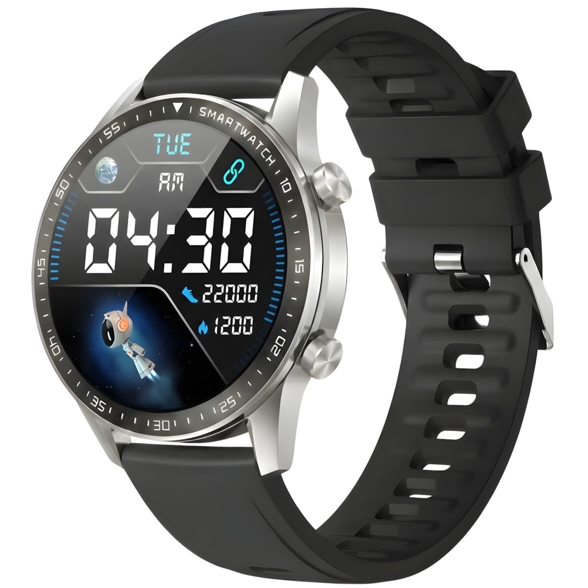 Smartwatch Gravity Srebrny 2 Paski GT10-7 - obrazek 2