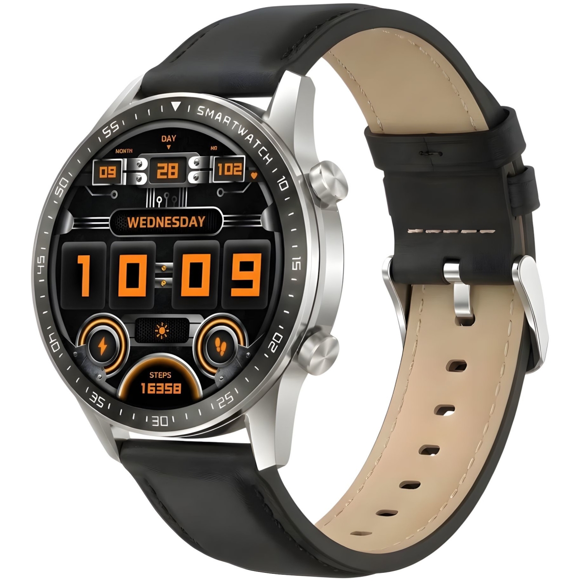 Smartwatch Gravity Srebrny 2 Paski GT10-7 - obrazek 3