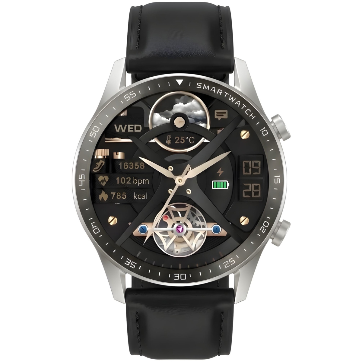 Smartwatch Gravity Srebrny 2 Paski GT10-7 - obrazek 9