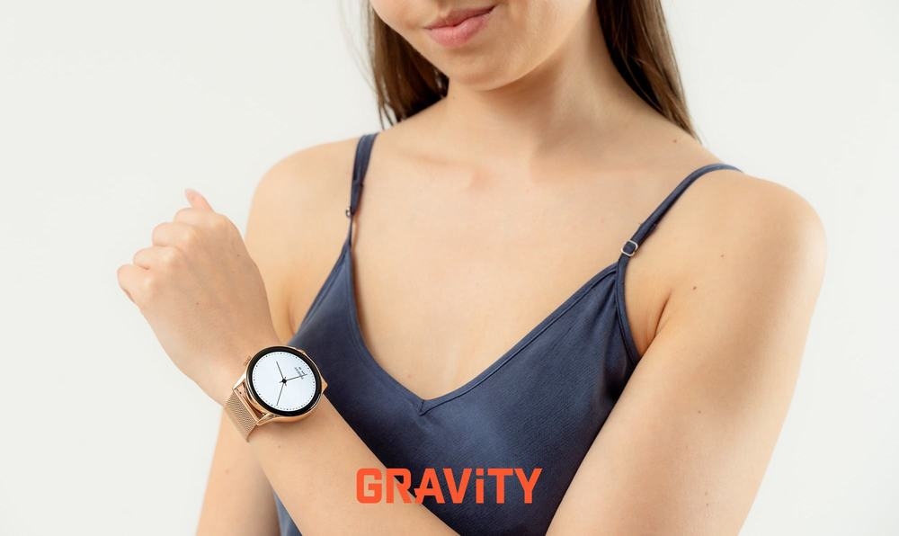 Smartwatch Gravity Różowe Złoto Pasek + Bransoleta GT11-6 - obrazek 3