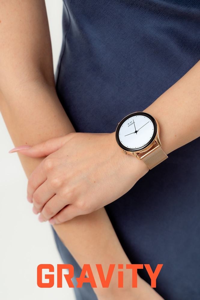 Smartwatch Gravity Różowe Złoto Pasek + Bransoleta GT11-6 - obrazek 13