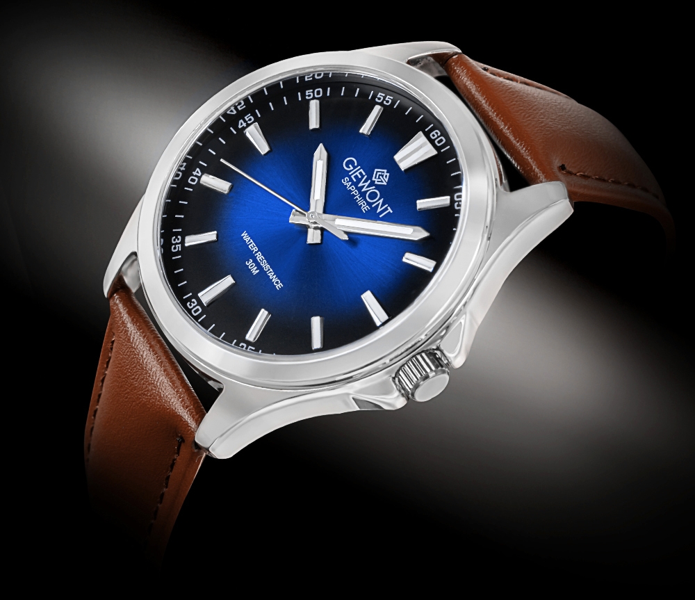 Zegarek Męski Giewont Elegance Sapphire Brązowo Niebieski GW5160-A4 - obrazek 2