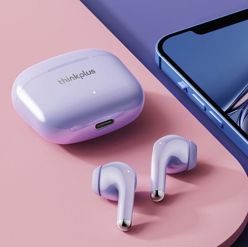 Słuchawki bezprzewodowe douszne LENOVO Thinkplus LivePods LP40 PRO Fioletowe - Зображення 2