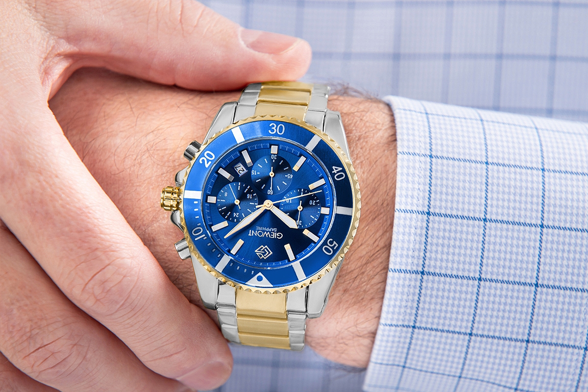 Zegarek Męski Giewont Chronograph Sapphire Multikolor GW3970-B5 - obrazek 4