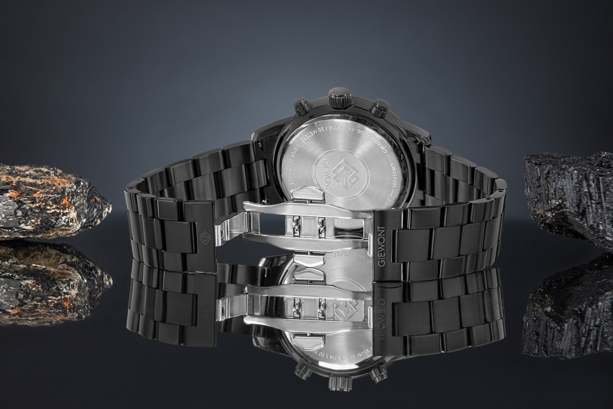 Zegarek Męski Giewont Chronograph Sapphire Czarny GW4580-B1 - obrazek 6