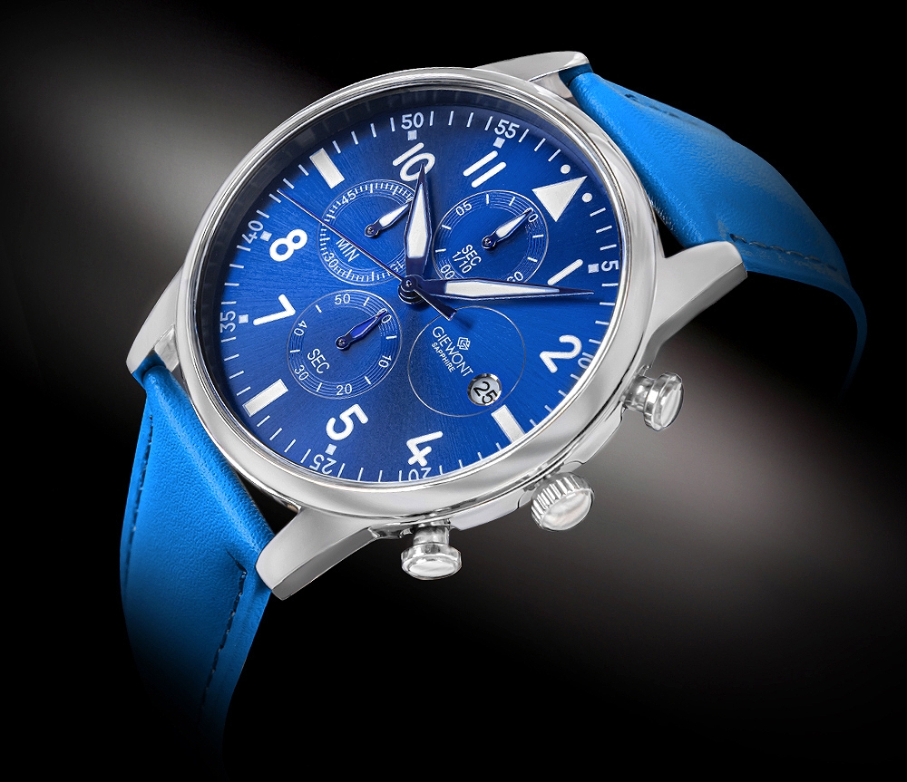 Zegarek Męski Giewont Chronograph Sapphire Niebieski GW5630-A5 - obrazek 2