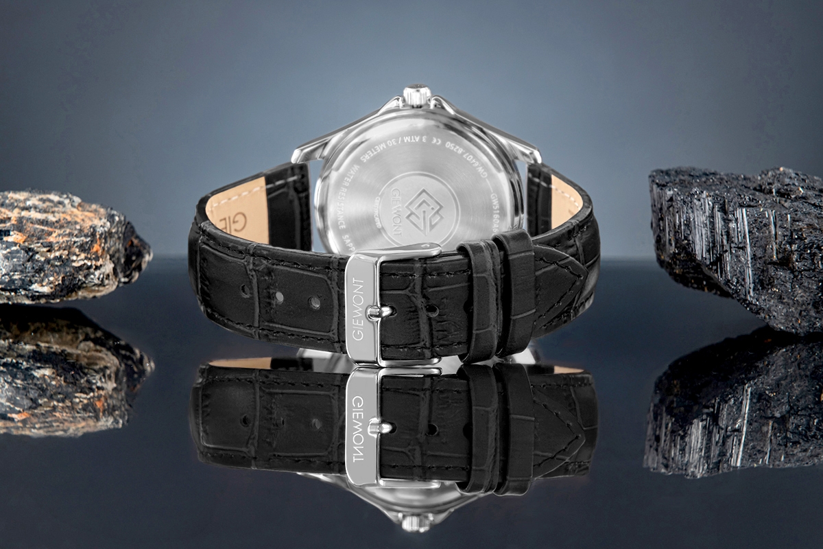 Zegarek Męski Giewont Elegance Sapphire Czarno Niebieski GW5160-A6 - obrazek 6