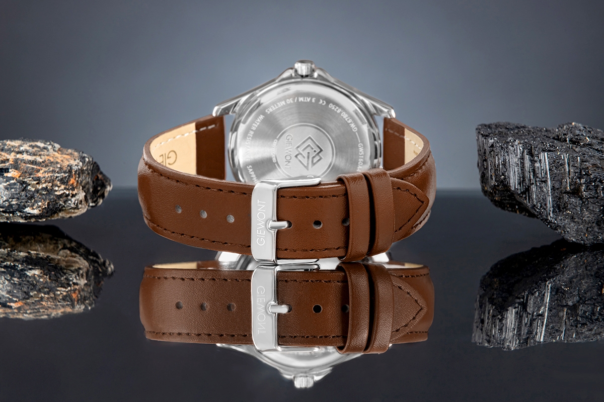 Zegarek Męski Giewont Elegance Sapphire Brązowo Niebieski GW5160-A4 - obrazek 6