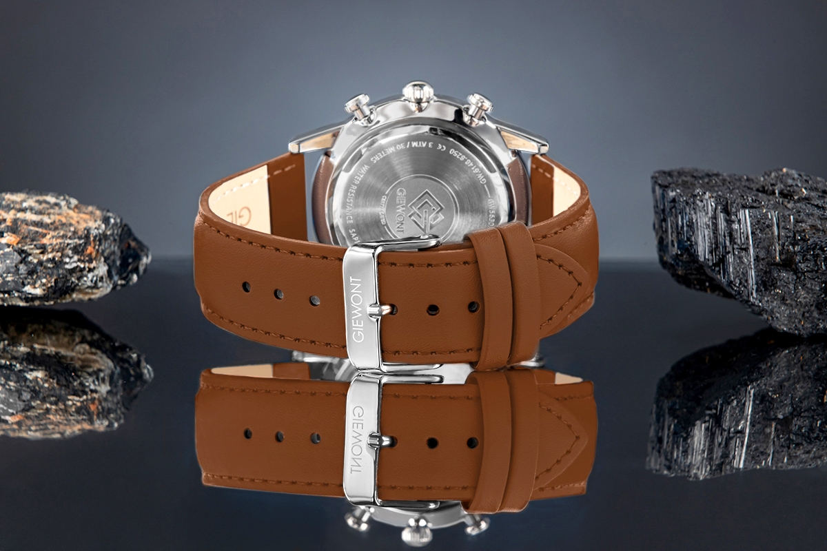 Zegarek Męski Giewont Chronograph Sapphire Brązowo Niebieski GW5630-A6 - obrazek 6