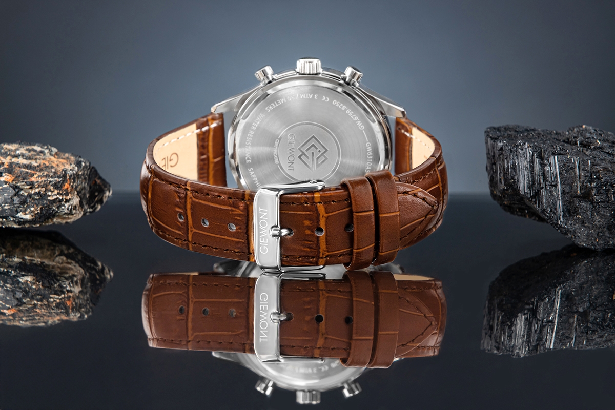 Zegarek Męski Giewont Chronograph Sapphire Brązowo Niebieski GW6310-A5 - obrazek 6