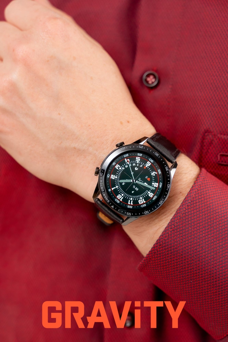 Smartwatch Gravity Czarny 2 Paski GT10-3 - Зображення 3