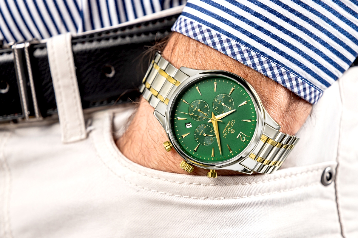 Zegarek Męski Giewont Chronograph Sapphire Zielony GW6310-B6 - obrazek 3
