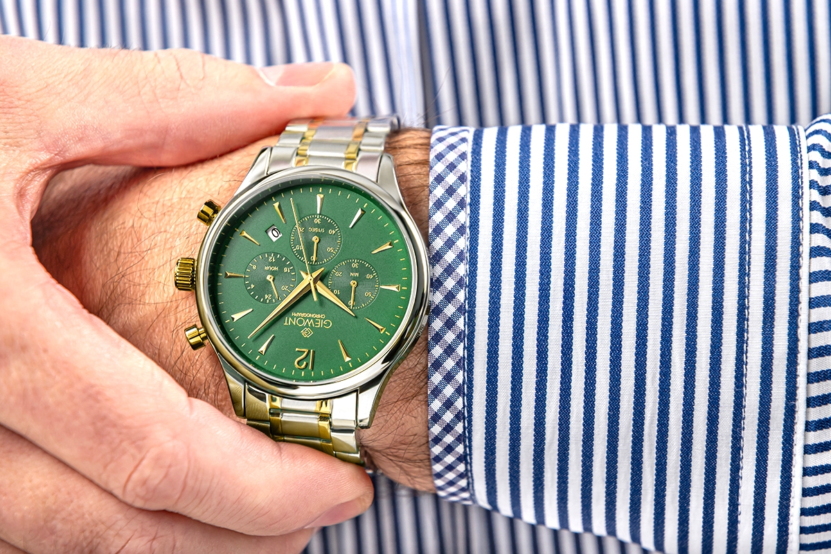 Zegarek Męski Giewont Chronograph Sapphire Zielony GW6310-B6 - obrazek 4