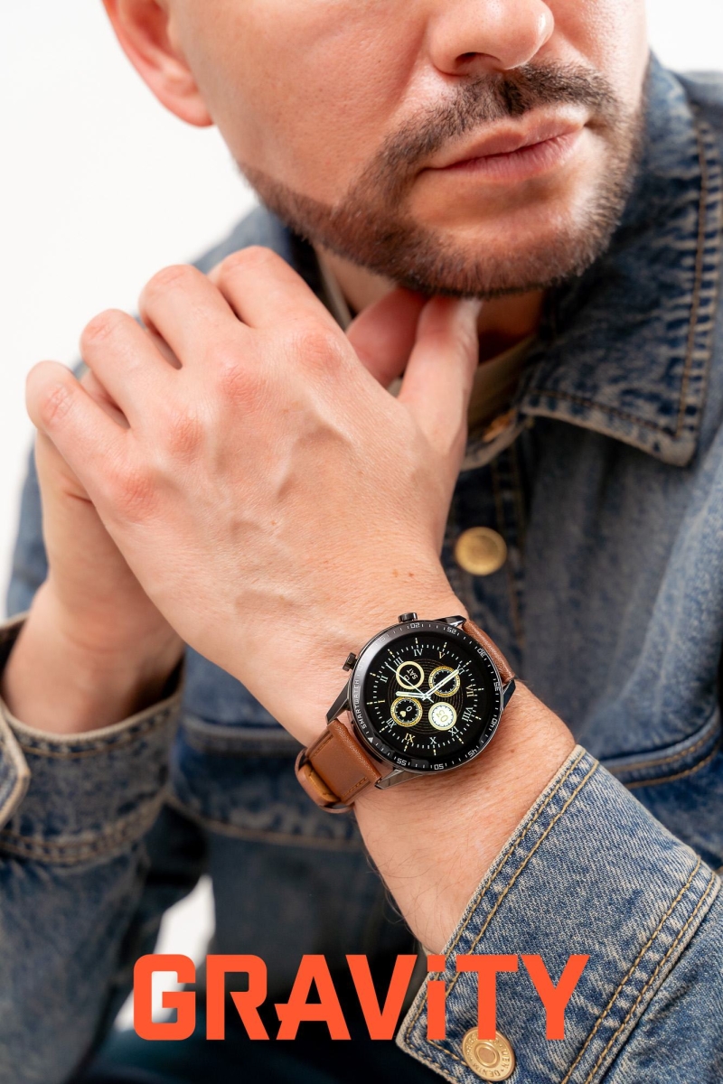 Smartwatch Gravity Czarny 2 Paski GT10-4 - Зображення 2