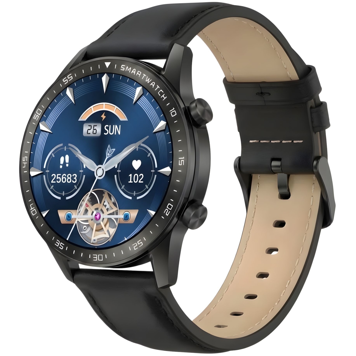 Smartwatch Gravity Czarny 2 Paski GT10-5 - obrazek 4