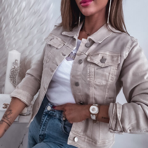 KRÓTKA BAWEŁNIANA KATANA BEIGE<span> - </span>L