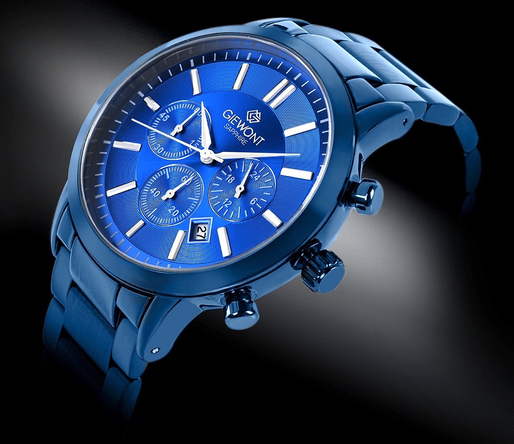 Zegarek Męski Giewont Chronograph Sapphire Niebieski GW8510-B4 - obrazek 2