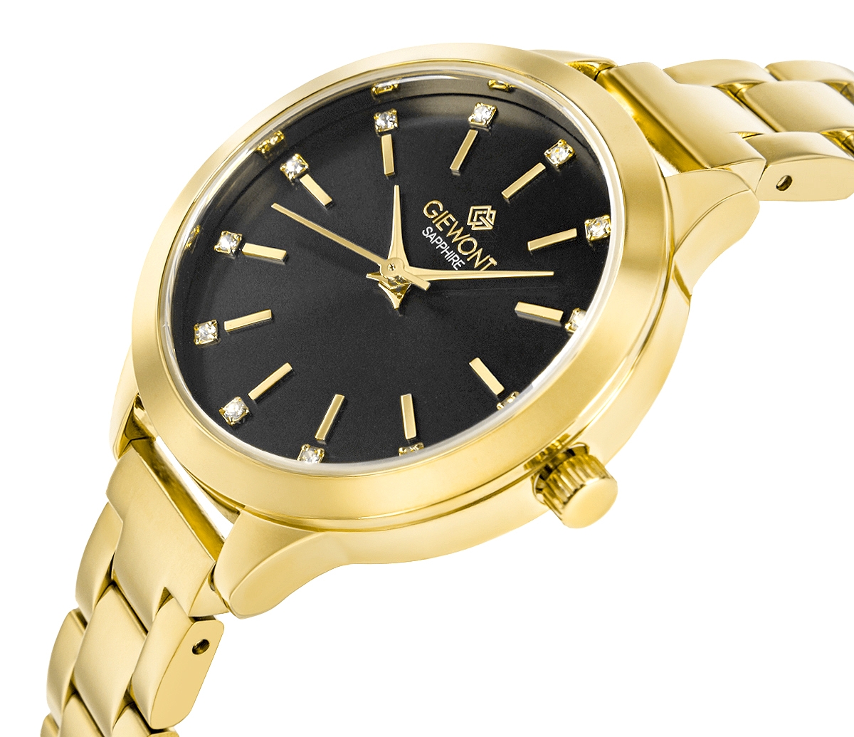 Zegarek Damski Giewont Sapphire Złoto Czarny GW2720-B3 - obrazek 2