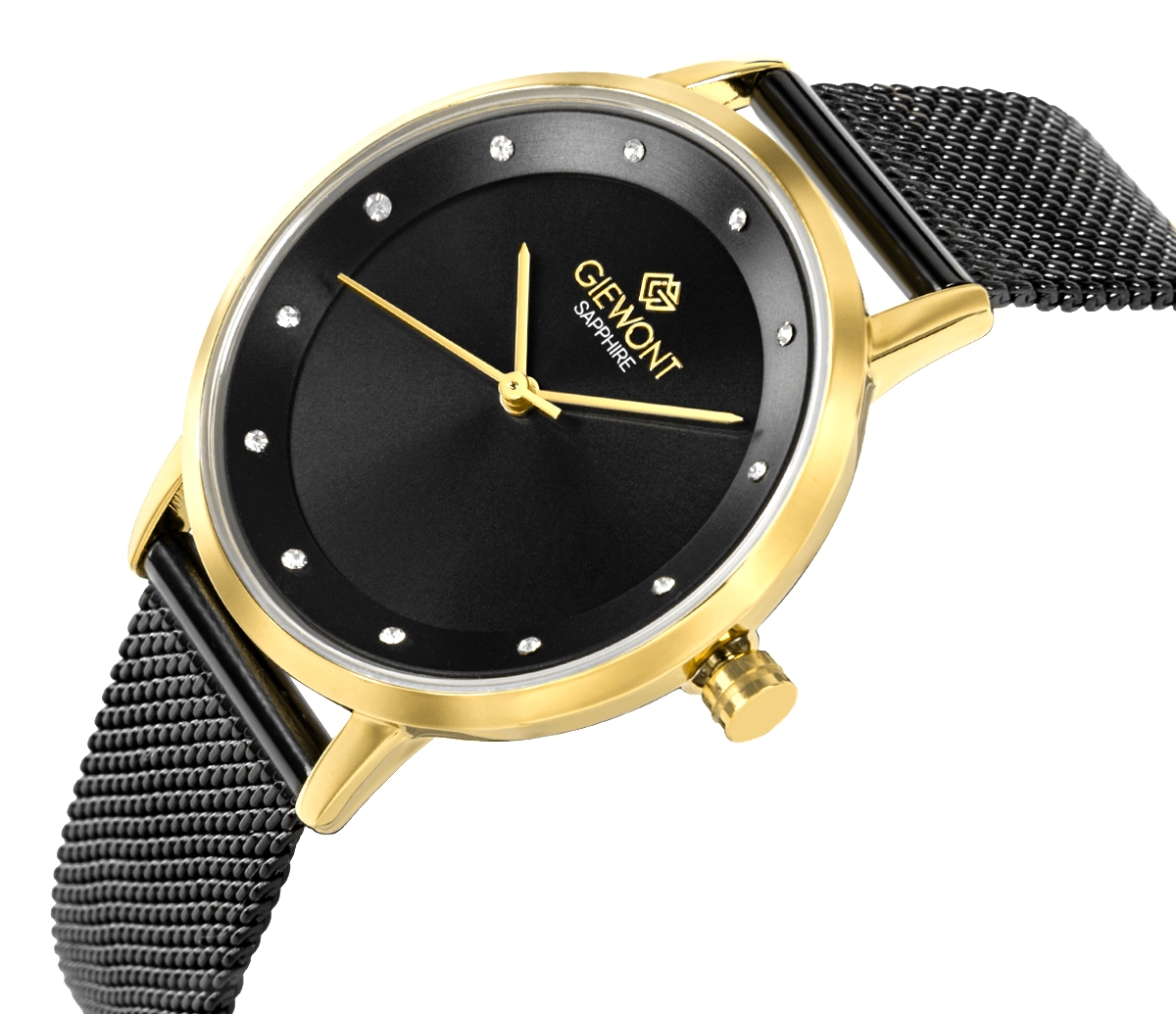 Zegarek Damski Giewont Sapphire Złoto Czarny GW4130-B4 - obrazek 2