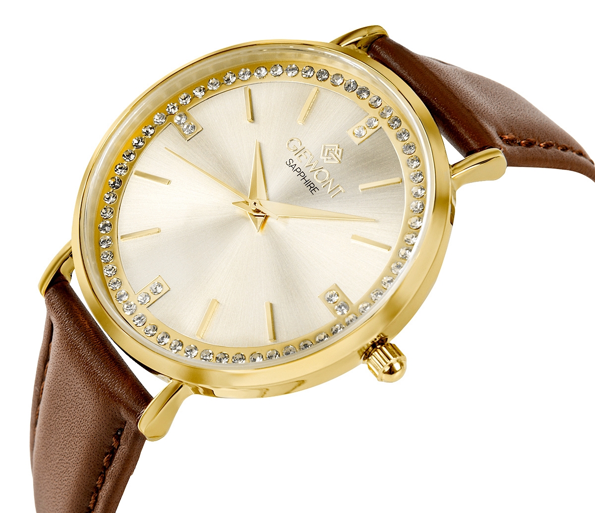 Zegarek Damski Giewont Sapphire Złoty GW5390-A3 - obrazek 2