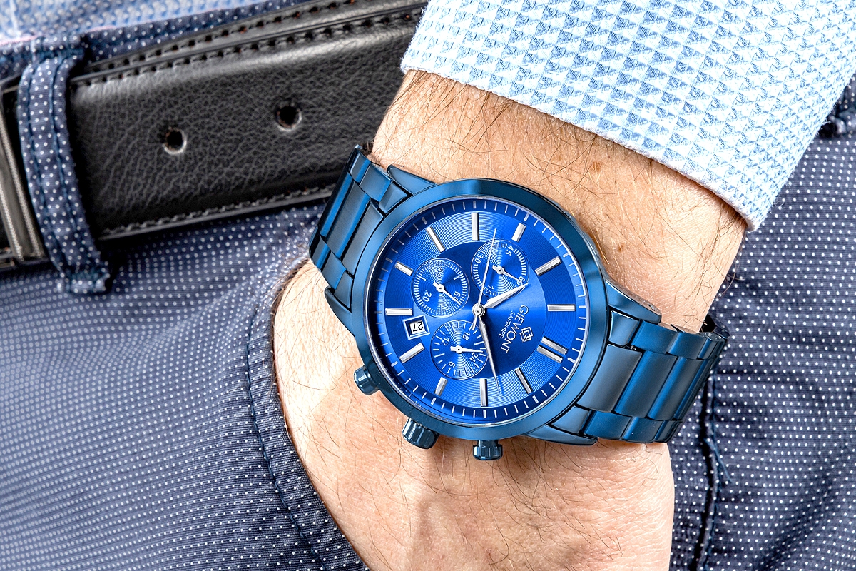 Zegarek Męski Giewont Chronograph Sapphire Niebieski GW8510-B4 - obrazek 4