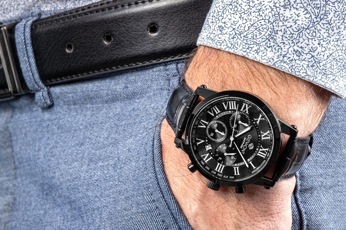 Zegarek Męski Giewont Chronograph Sapphire Czarny GW6260-A3 - Зображення 4