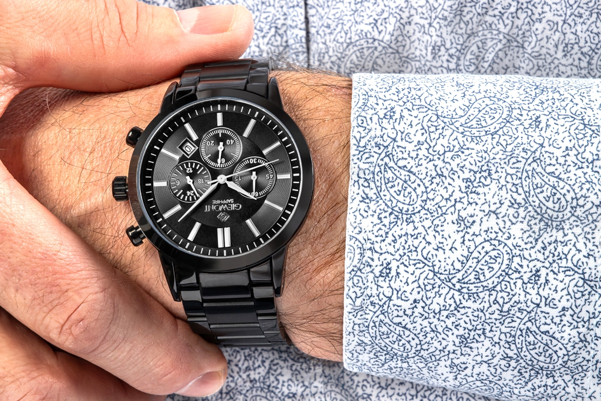 Zegarek Męski Giewont Chronograph Sapphire Czarny GW8510-B2 - obrazek 5