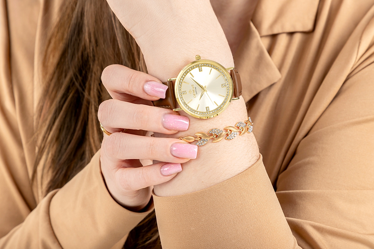 Zegarek Damski Giewont Sapphire Złoty GW5390-A3 - obrazek 4