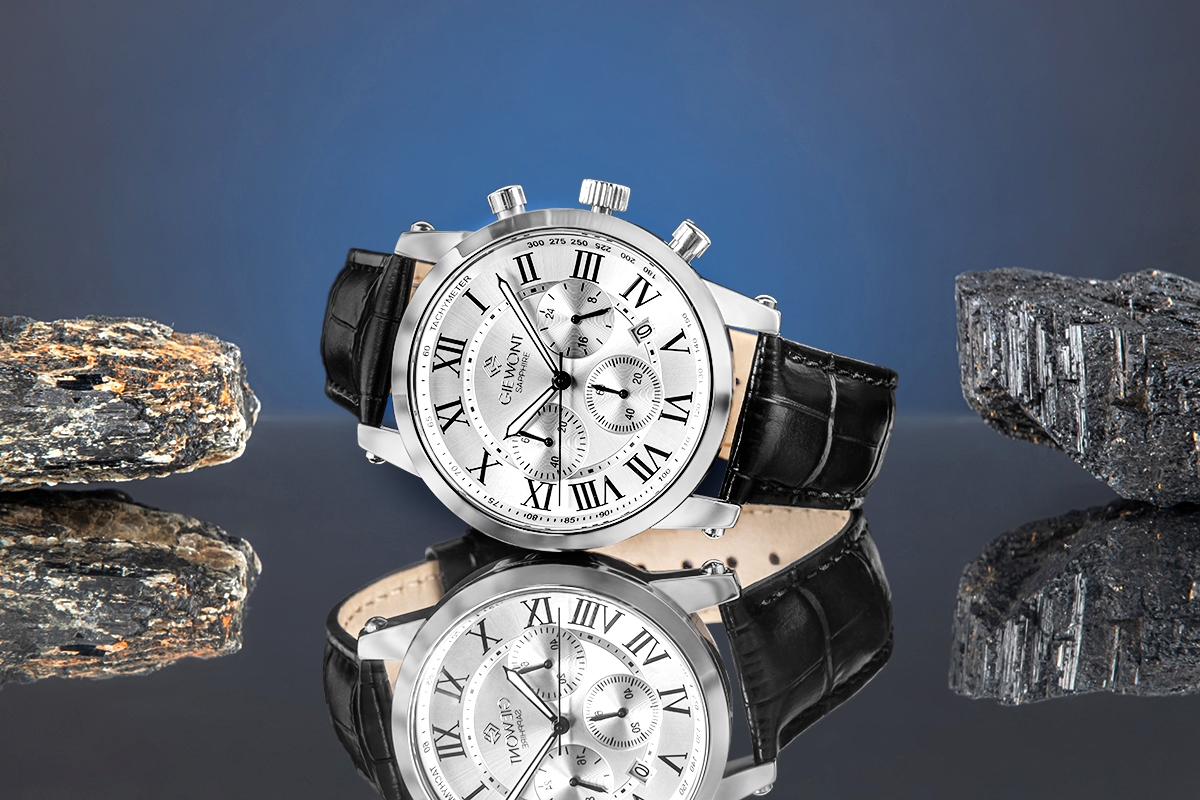 Zegarek Męski Giewont Chronograph Sapphire Srebrny GW6260-A1 - obrazek 6