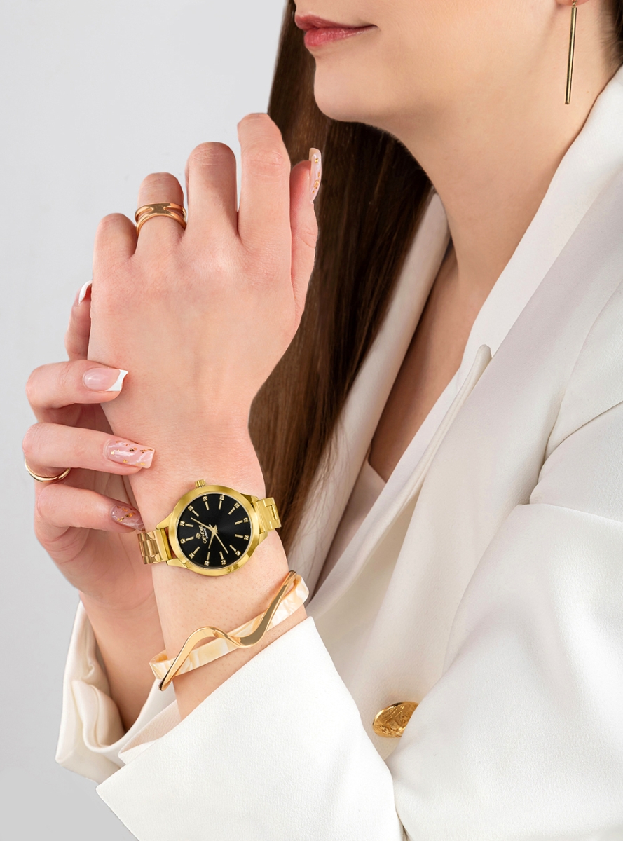 Zegarek Damski Giewont Sapphire Złoto Czarny GW2720-B3 - obrazek 5