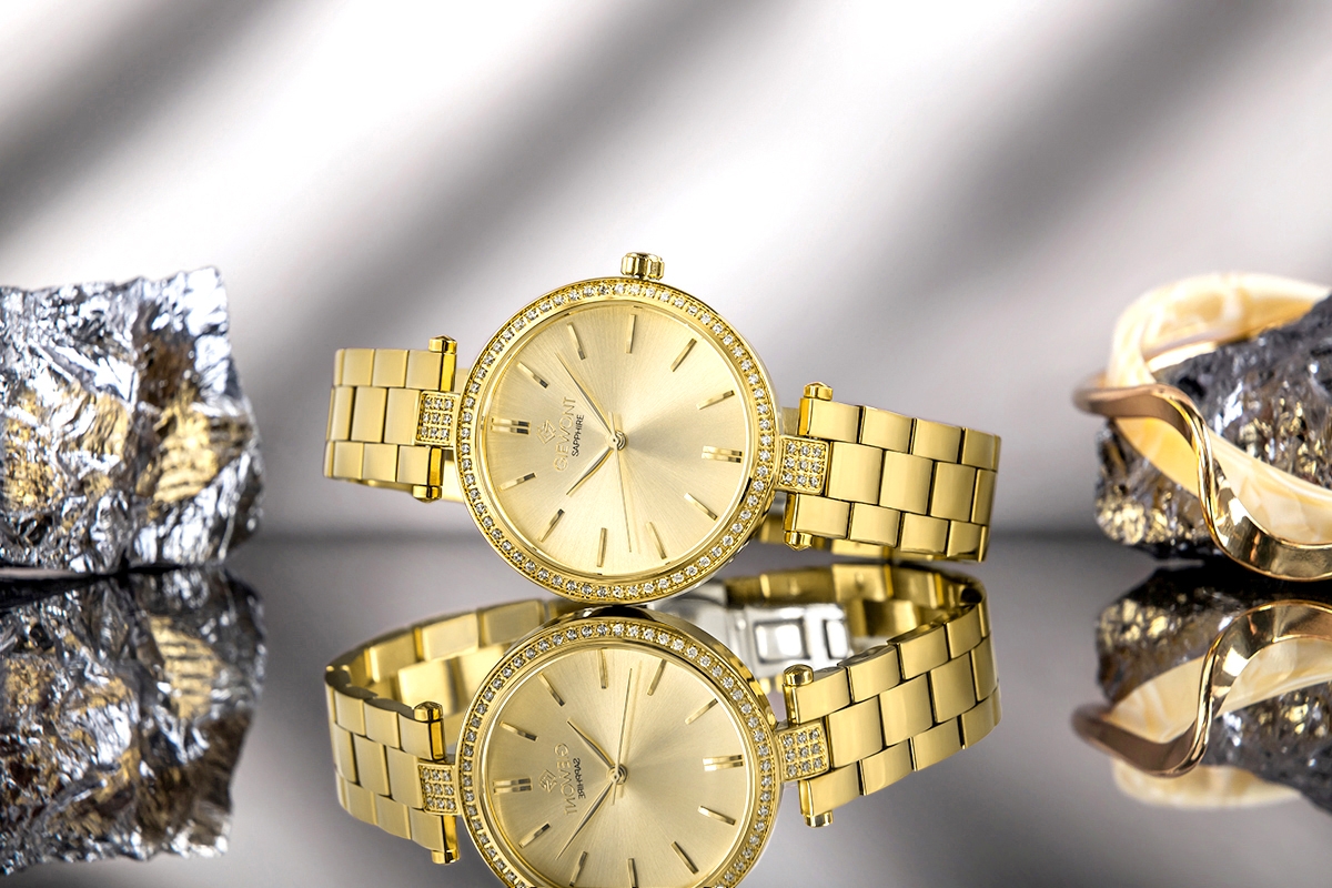 Zegarek Damski Giewont Sapphire Złoty GW9890-B2 - obrazek 6