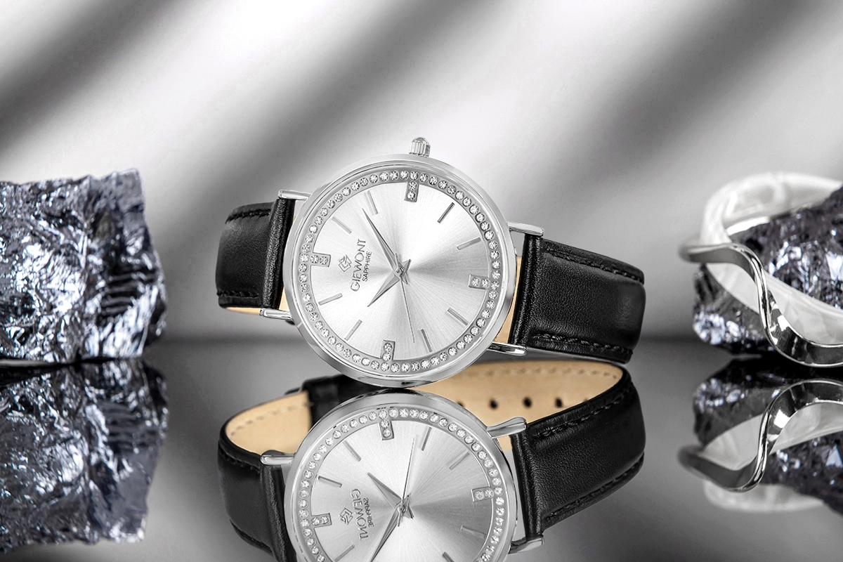 Zegarek Damski Giewont Sapphire Srebrny GW5390-A1 - obrazek 7