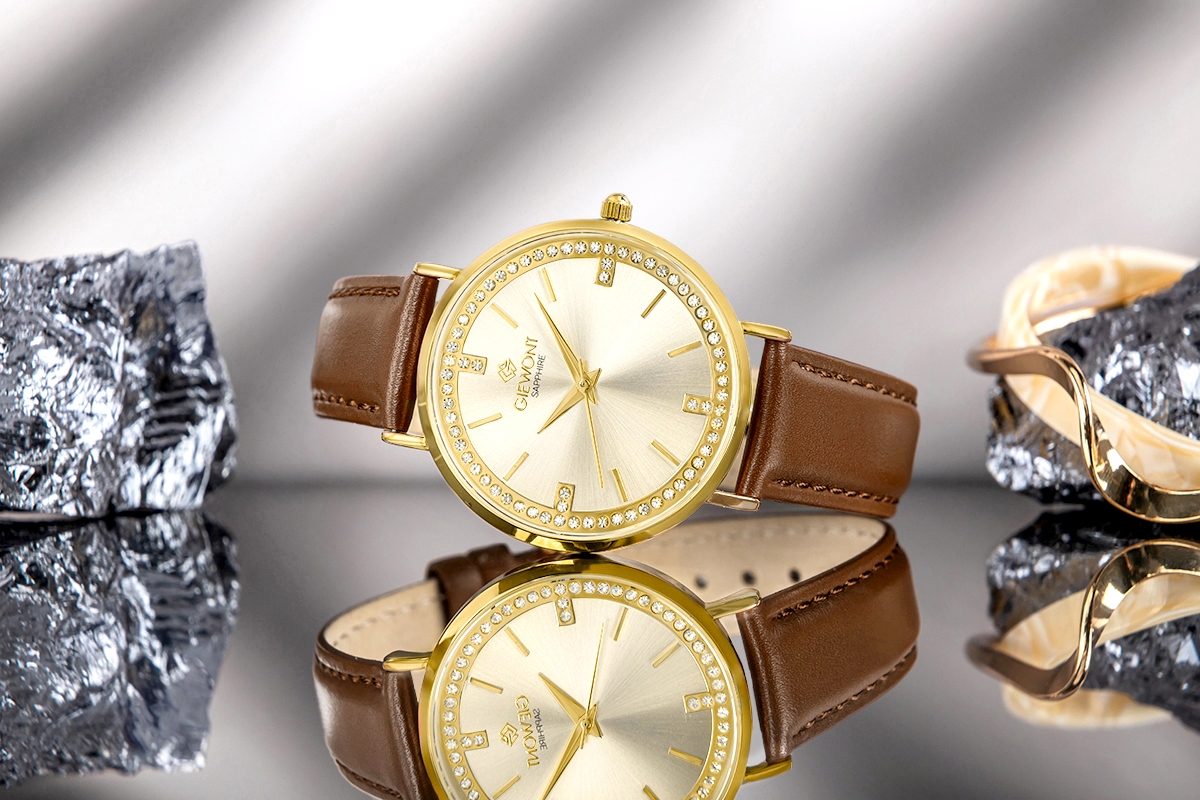 Zegarek Damski Giewont Sapphire Złoty GW5390-A3 - obrazek 7