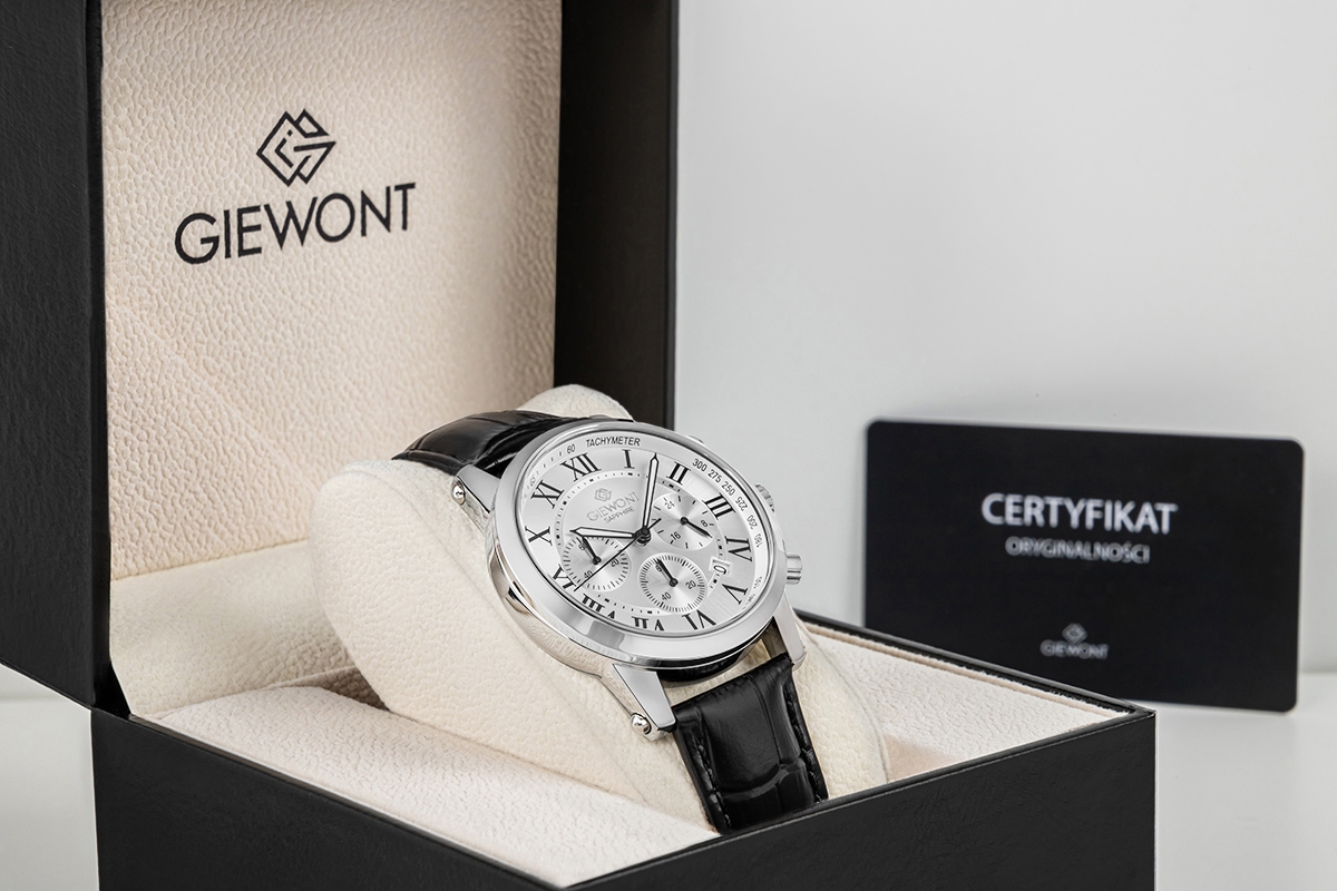 Zegarek Męski Giewont Chronograph Sapphire Srebrny GW6260-A1 - obrazek 8