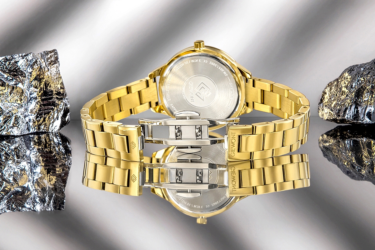 Zegarek Damski Giewont Sapphire Złoto Czarny GW2720-B3 - obrazek 8