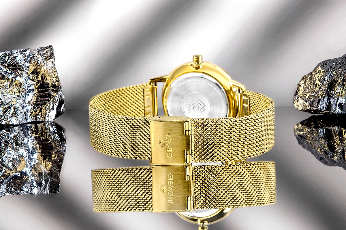 Zegarek Damski Giewont Sapphire Złoto Czarny GW4130-B3 - obrazek 8