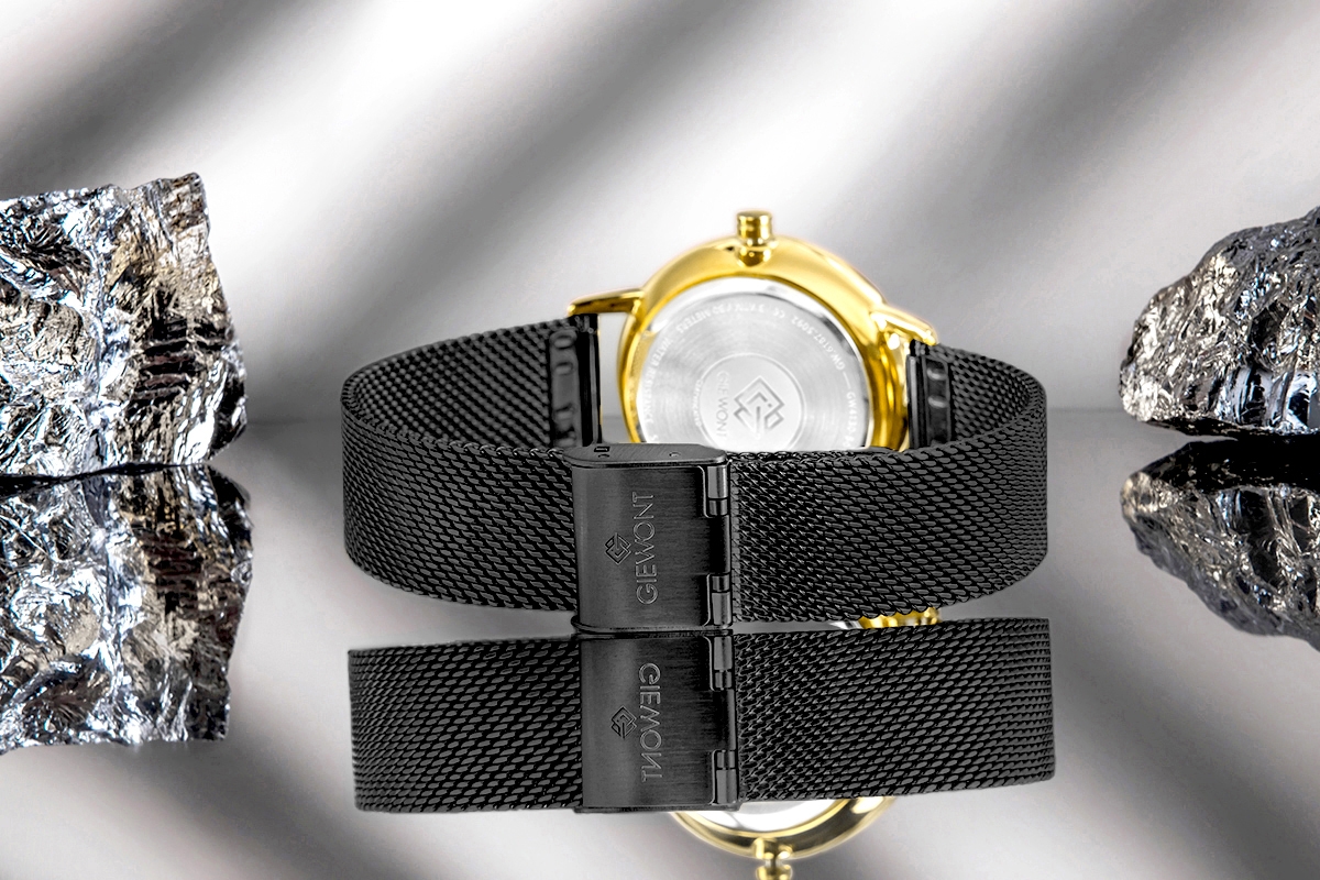 Zegarek Damski Giewont Sapphire Złoto Czarny GW4130-B4 - obrazek 8