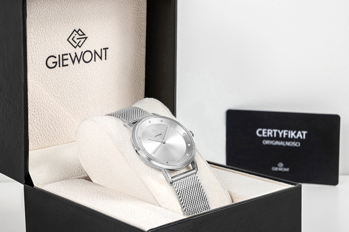 Zegarek Damski Giewont Sapphire Srebrny GW4130-B1 - obrazek 9