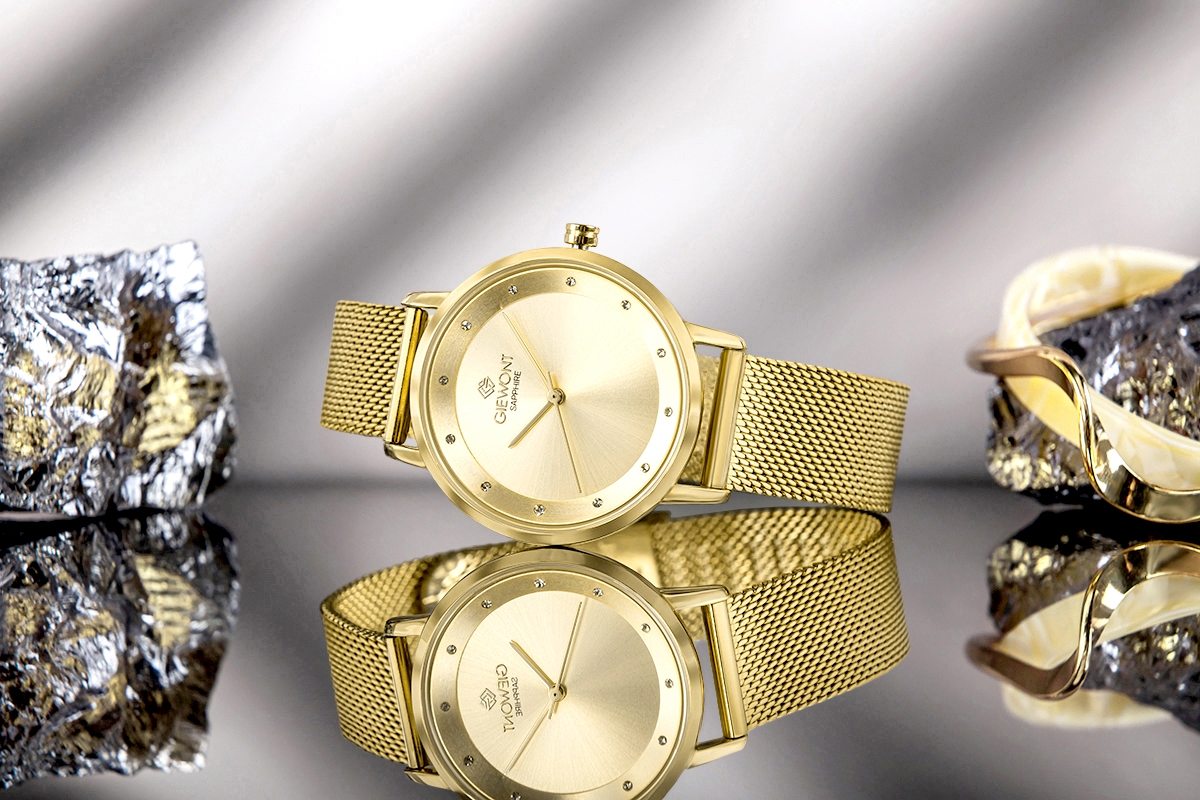 Zegarek Damski Giewont Sapphire Złoty GW4130-B2 - obrazek 7