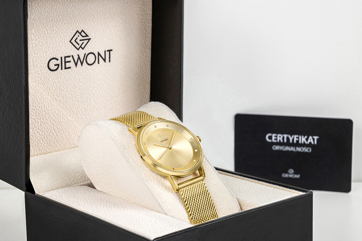 Zegarek Damski Giewont Sapphire Złoty GW4130-B2 - obrazek 9