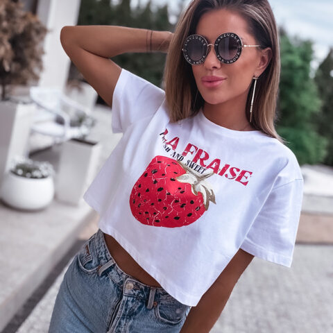 BAWEŁNIANA BLUZKA STRAWBERRY